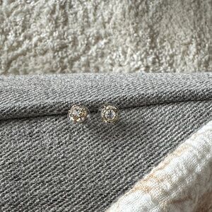 Elegant Gold and Silver Stud Earrings